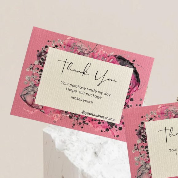 Feminine Insert Packaging For Small Business Thank You Cards - Picture 3 of 14